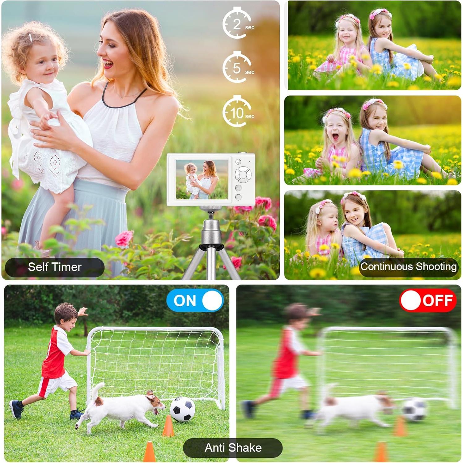 Cámara Digital SONSHUYI H12 48MP 1080P Compacta para Niños