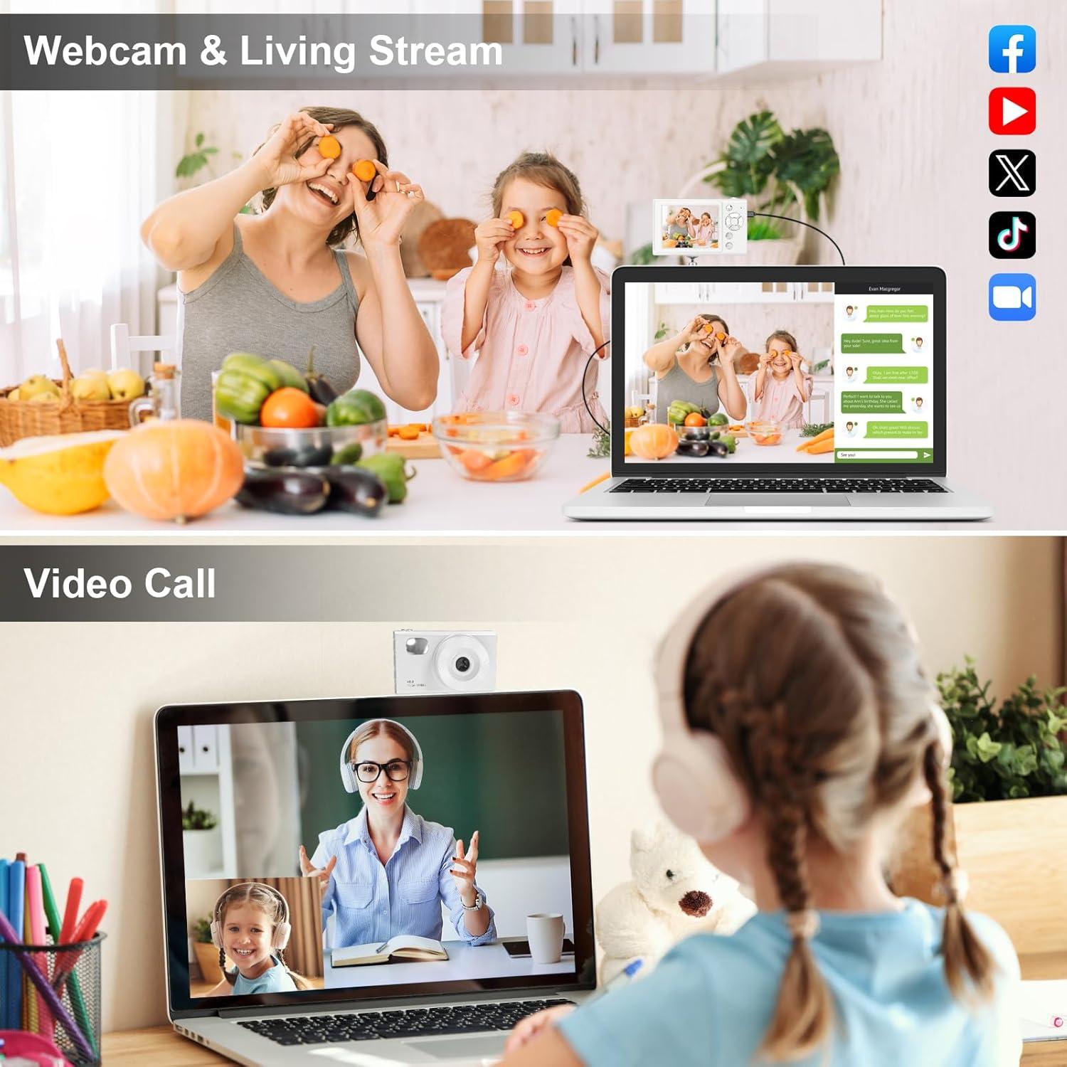 Cámara Digital SONSHUYI H12 48MP 1080P Compacta para Niños