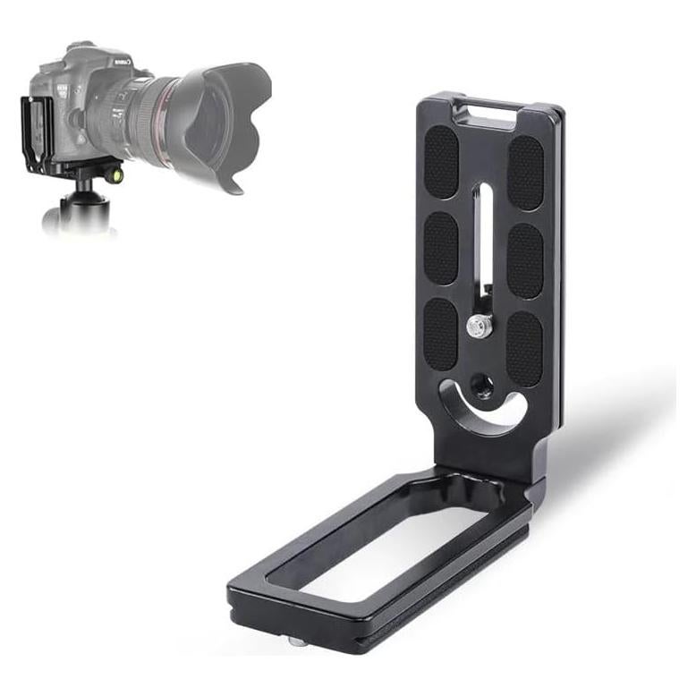 DSLR Camera L-Shaped Bracket Mount, Arca-Swiss Vertical Horizontal Switching Quick Release Plate for Canon Nikon Sony DJI Osmo Ronin Zhiyun Stabilizer, Compatible with Tripod Monopod