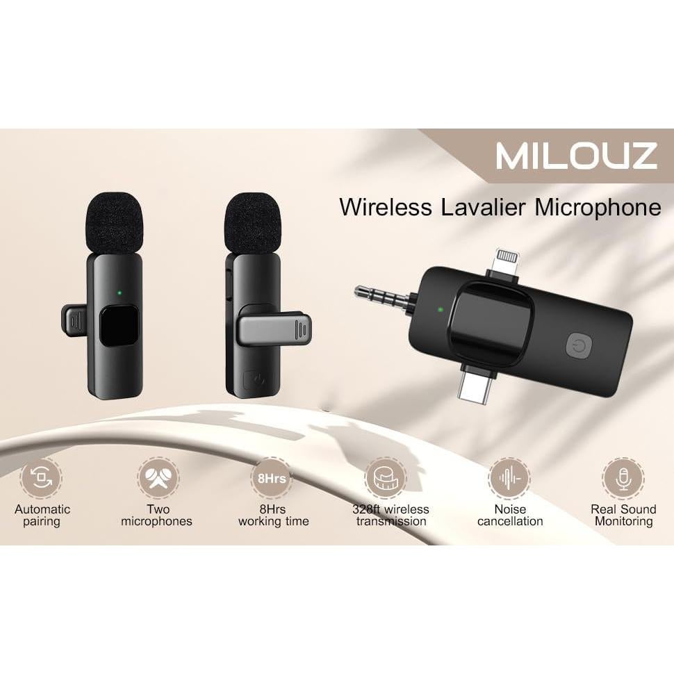 Micrófono Inalámbrico Lavalier JAPOO 3 en 1 USB-C para iPhone