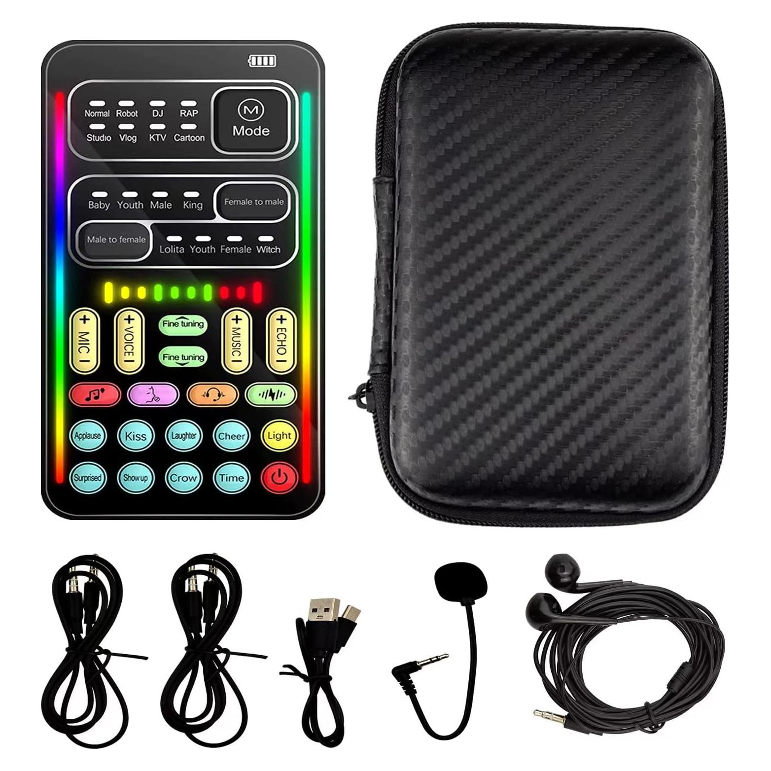 Cambiador de Voz Portátil I9000 con 16 Efectos de Sonido