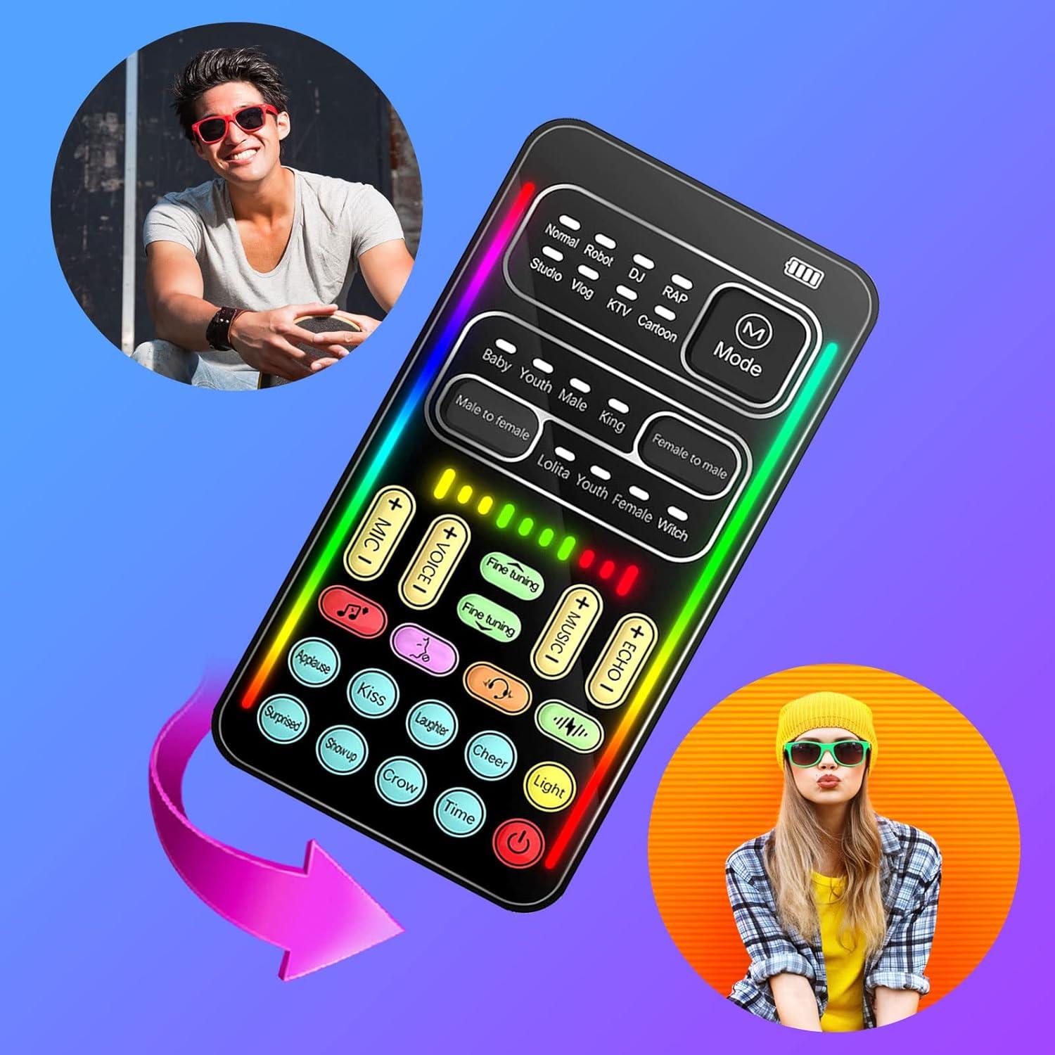 Cambiador de Voz Portátil I9000 con 16 Efectos de Sonido