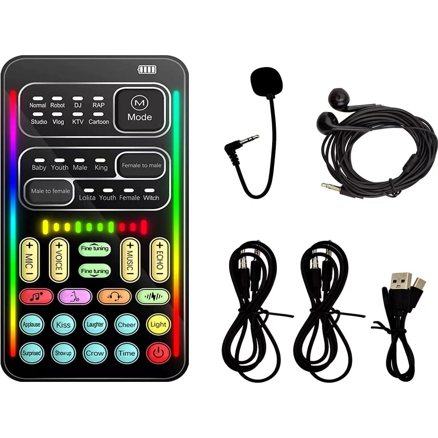 Cambiador de Voz Portátil I9000 con 16 Efectos de Sonido