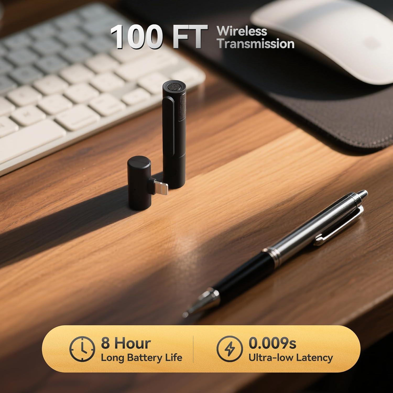 Micrófono Lavalier Inalámbrico EACHWELL para iPhone - Negro