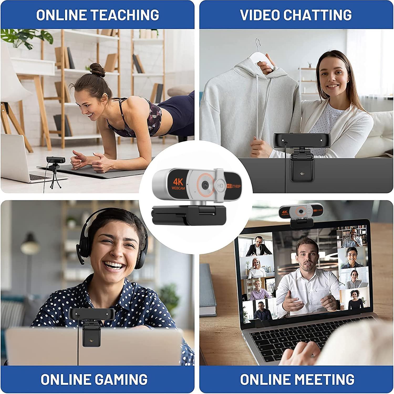 Cámara Web 4K Nolansend con Micrófono y Control Remoto