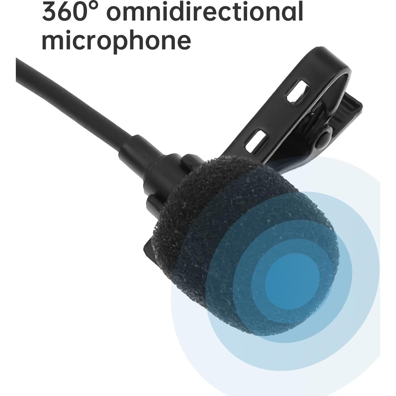 Micrófono Lavalier USB-C RTNLIT Omnidireccional 1.5m