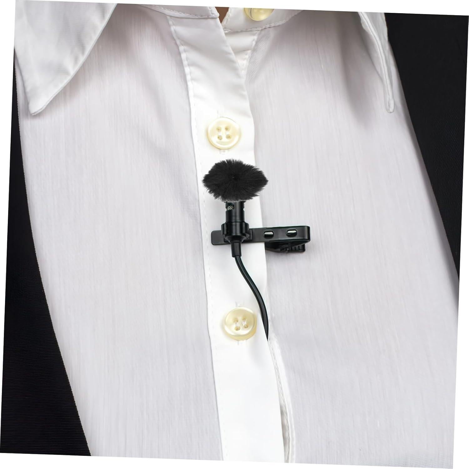 NOLITOY 30pcs Microphone Cover Outdoor Windscreen for Lapel Microphones Furry Filter for Filming Interviews and Live Streaming