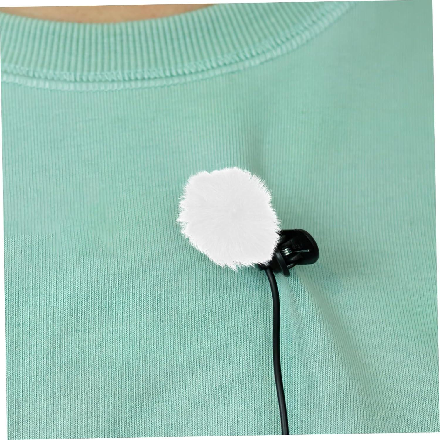 NOLITOY 30pcs Microphone Cover Outdoor Windscreen for Lapel Microphones Furry Filter for Filming Interviews and Live Streaming