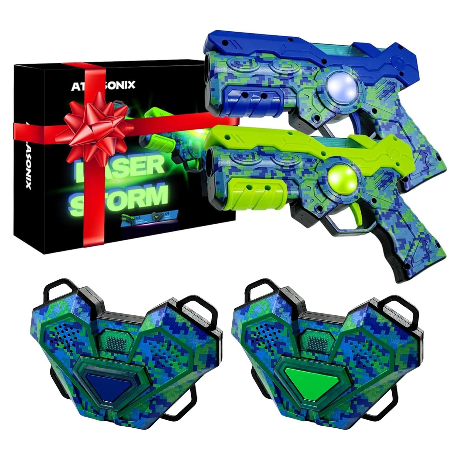 Juego de Laser Tag AG Atlasonix con 2 Pistolas y Chalecos