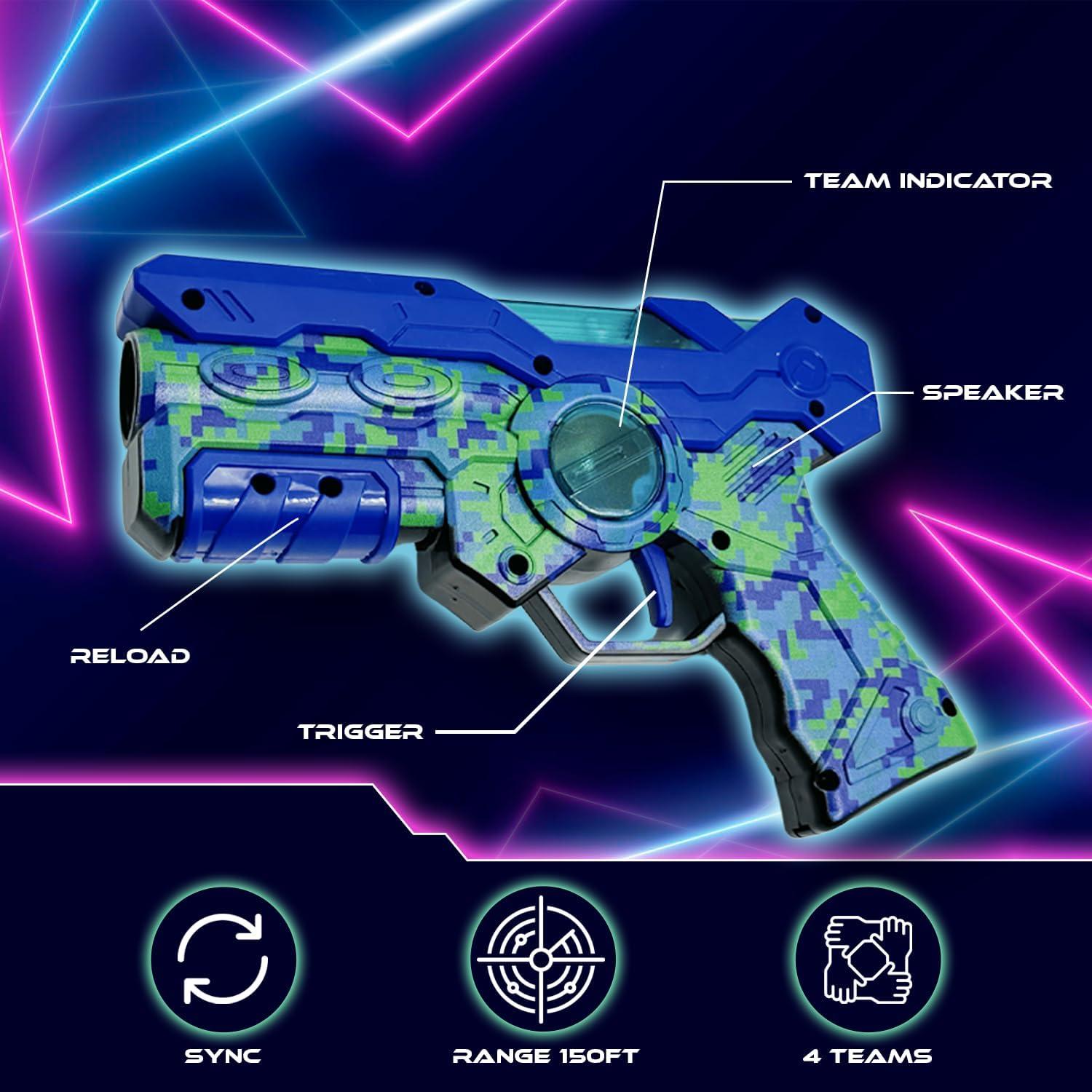 Juego de Laser Tag AG Atlasonix con 2 Pistolas y Chalecos