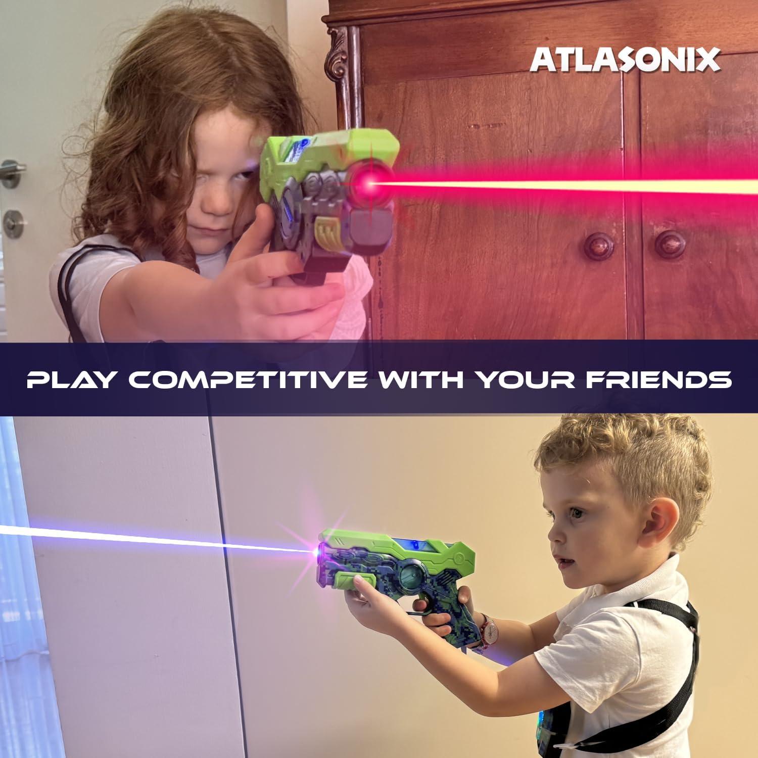 Juego de Laser Tag AG Atlasonix con 2 Pistolas y Chalecos