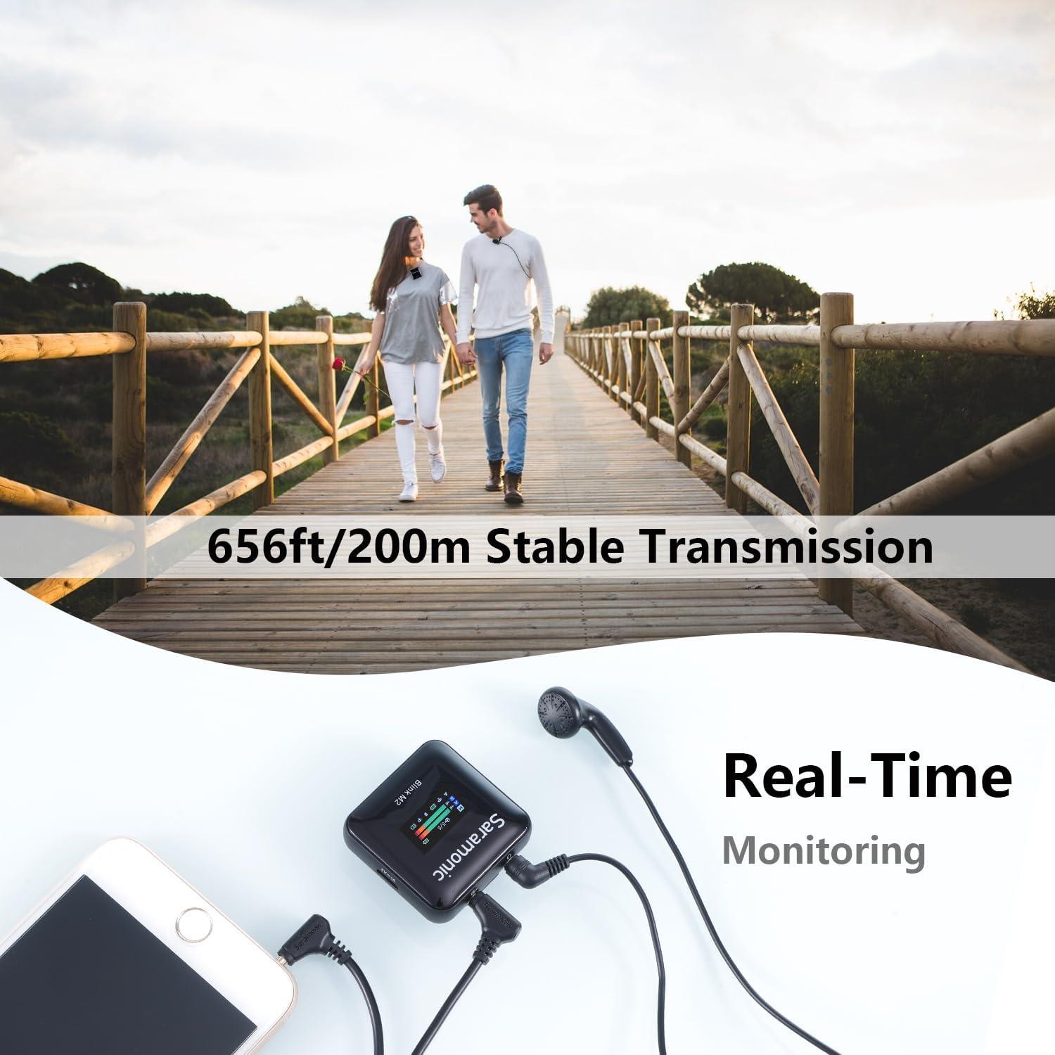 Micrófono Lavalier Inalámbrico Saramonic Blink M2 250m