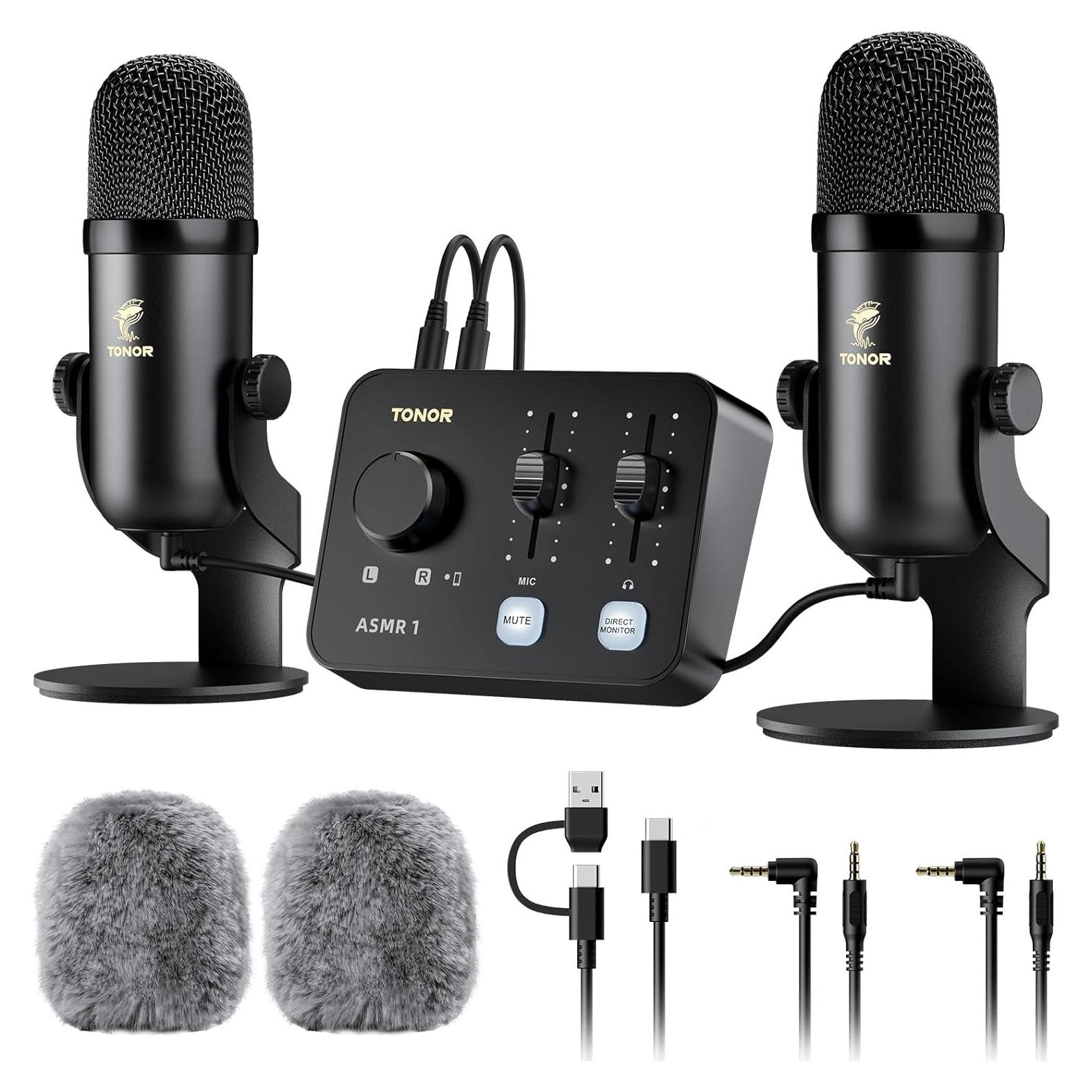 Micrófono TONOR ASMR ONE con Interfaz de Audio y Mezclador