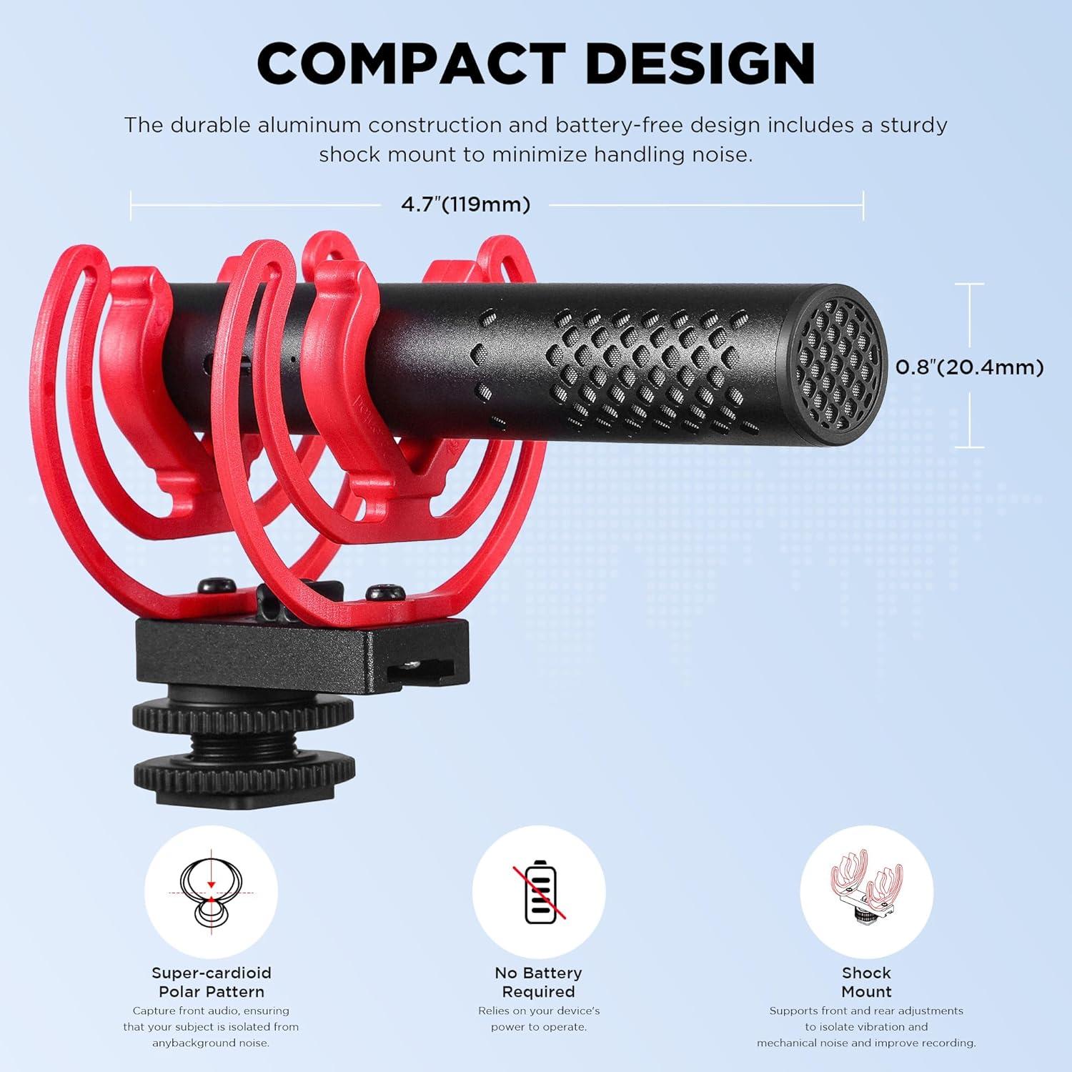 Micrófono Shotgun Saramonic VMic7S Supercardioide USB-C