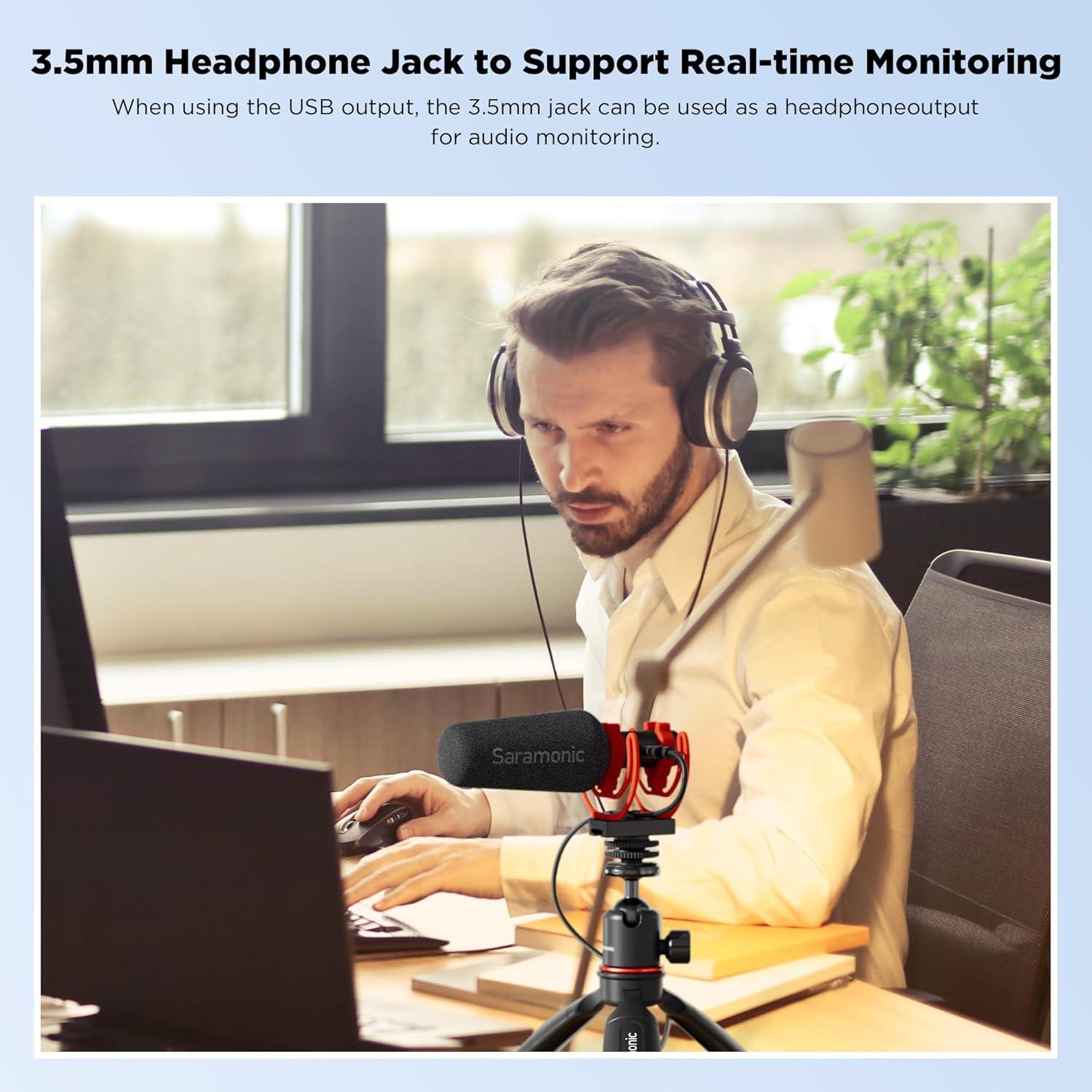 Micrófono Shotgun Saramonic VMic7S Supercardioide USB-C