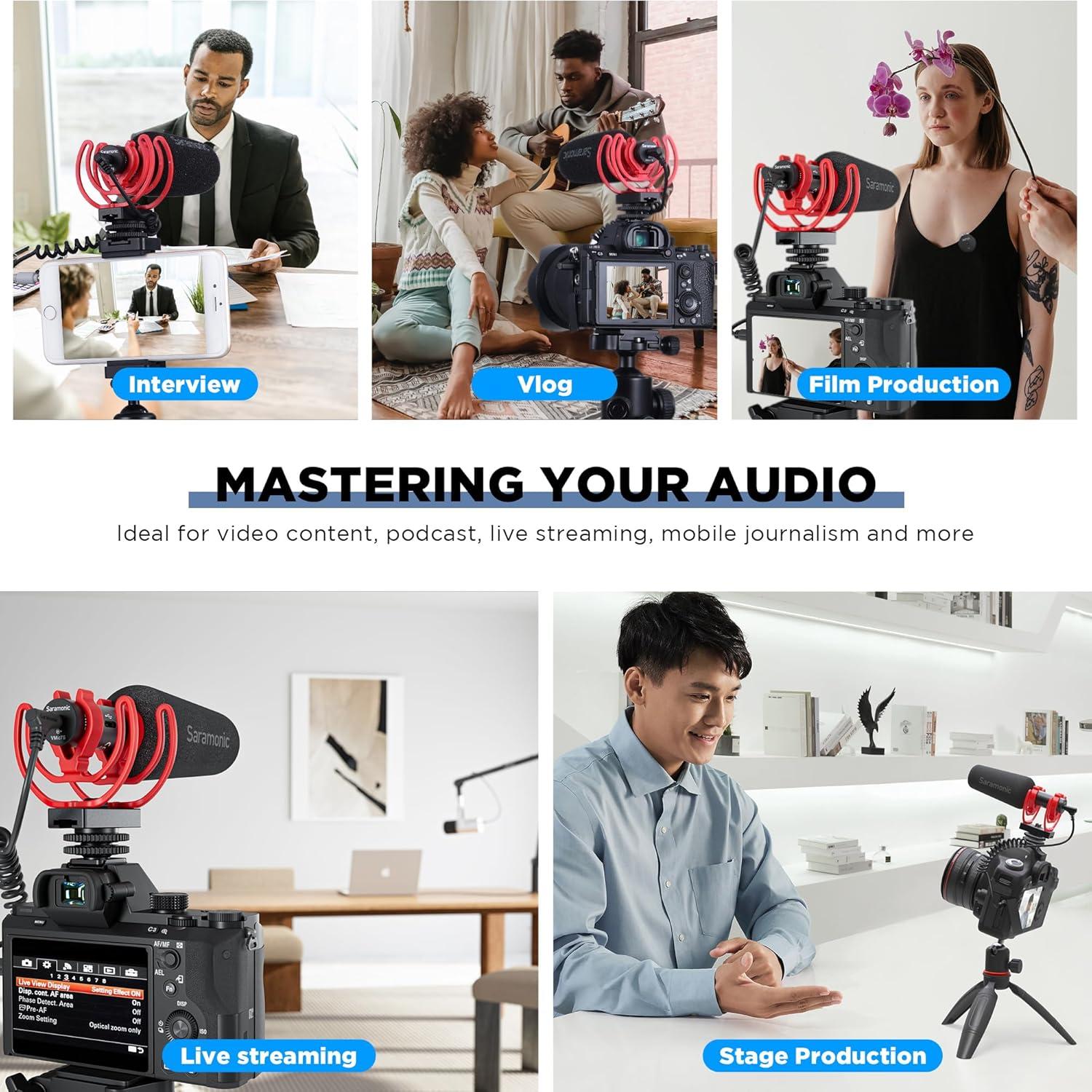 Micrófono Shotgun Saramonic VMic7S Supercardioide USB-C