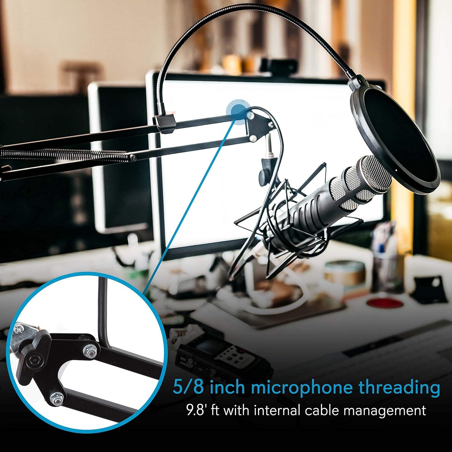 Soporte de Micrófono PylePro Suspension Boom 1.19m Ajustable