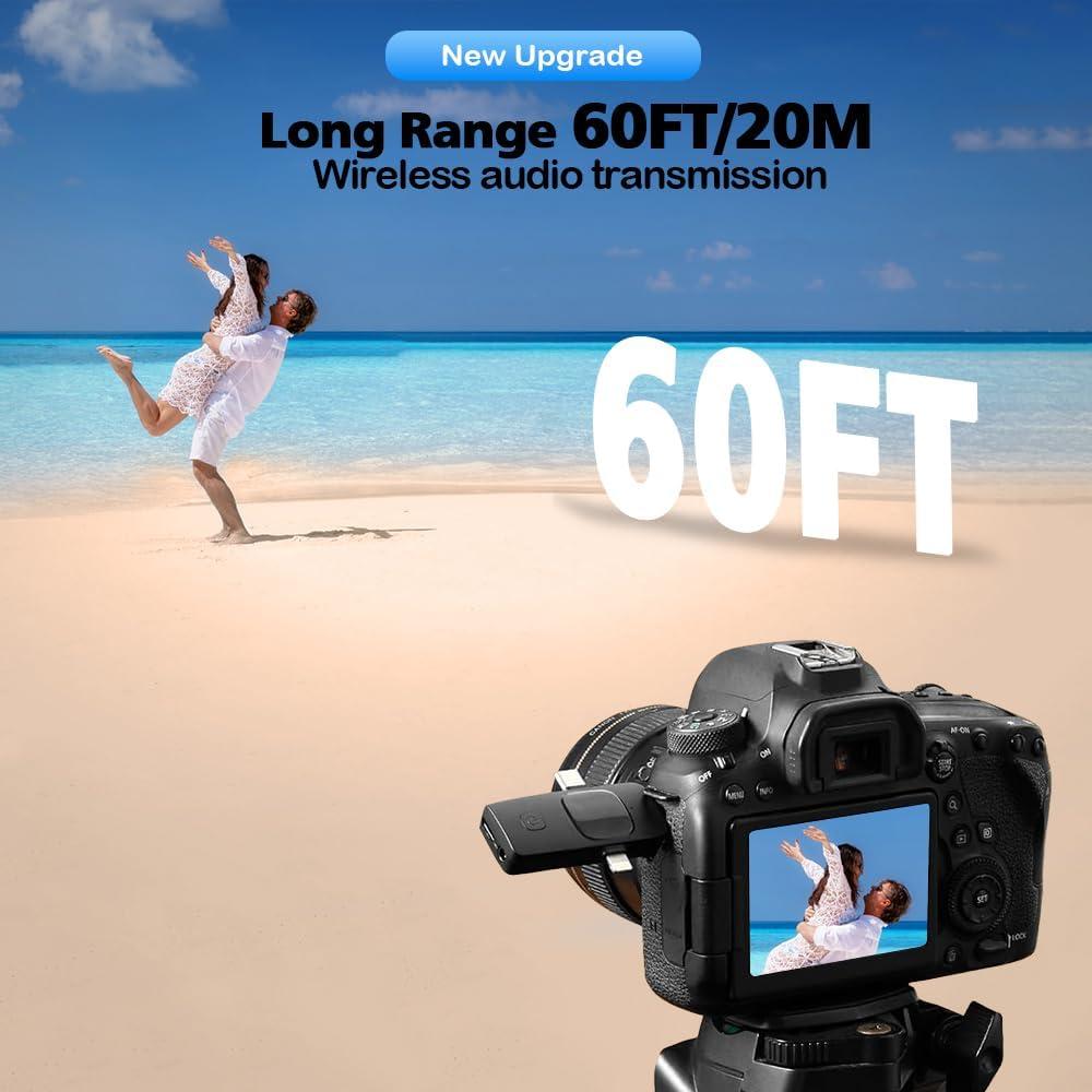 Micrófono Lavalier Inalámbrico 3 en 1 MP003US Negro