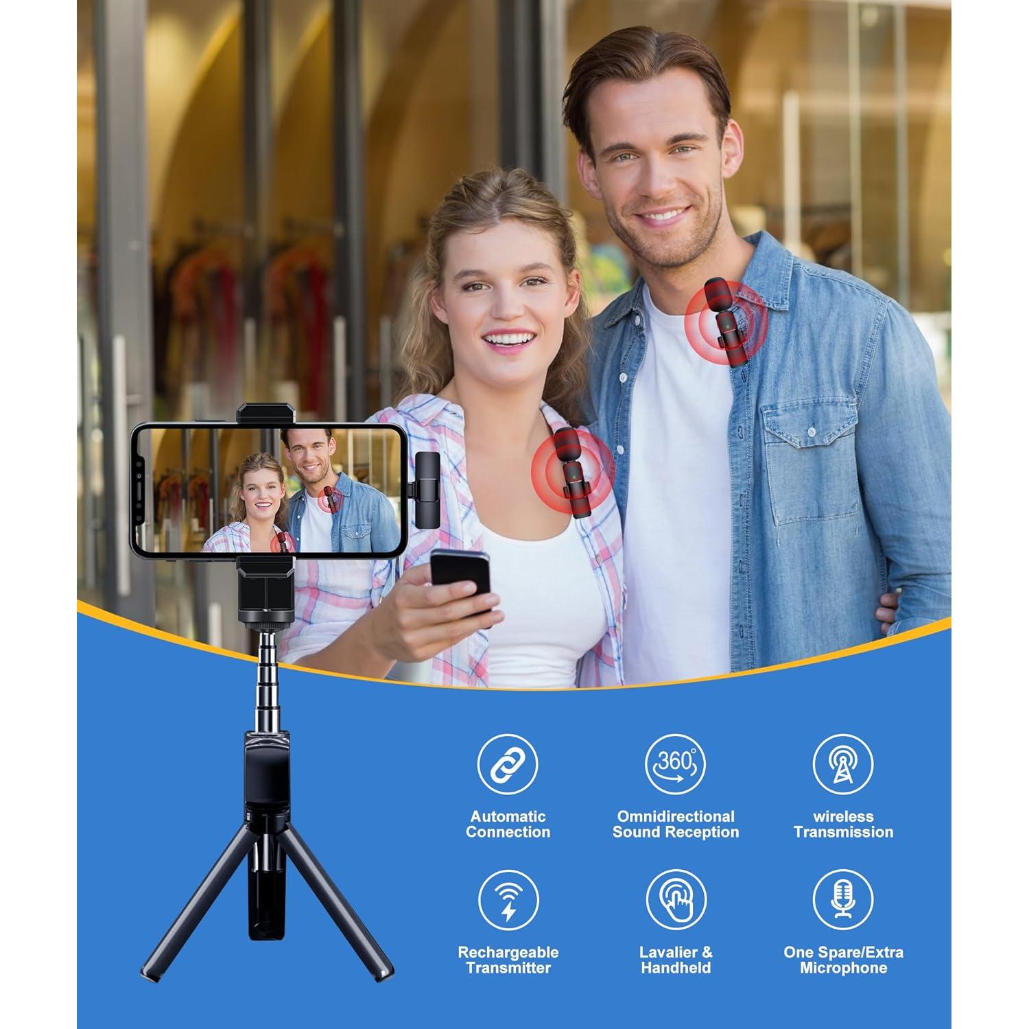 Micrófono Lavalier Inalámbrico JOUNIVO JV-701 para iPhone