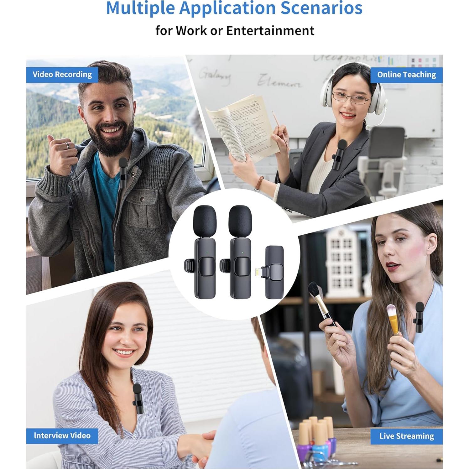 Micrófono Lavalier Inalámbrico JOUNIVO JV-701 para iPhone