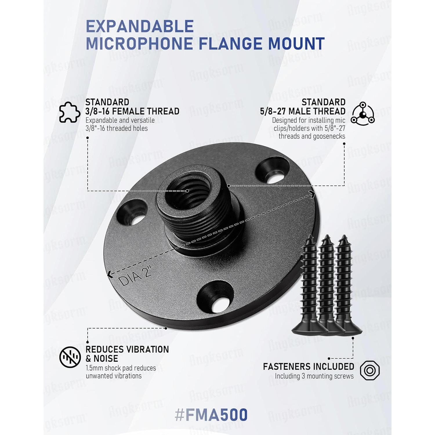 Soporte de Micrófono Flexible Angksorm FMA500 48 cm con Base