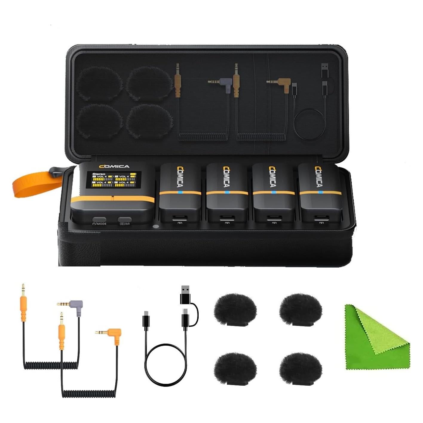 Micrófono Lavalier Inalámbrico COMICA Vimo Q 4 Canales 48kHz