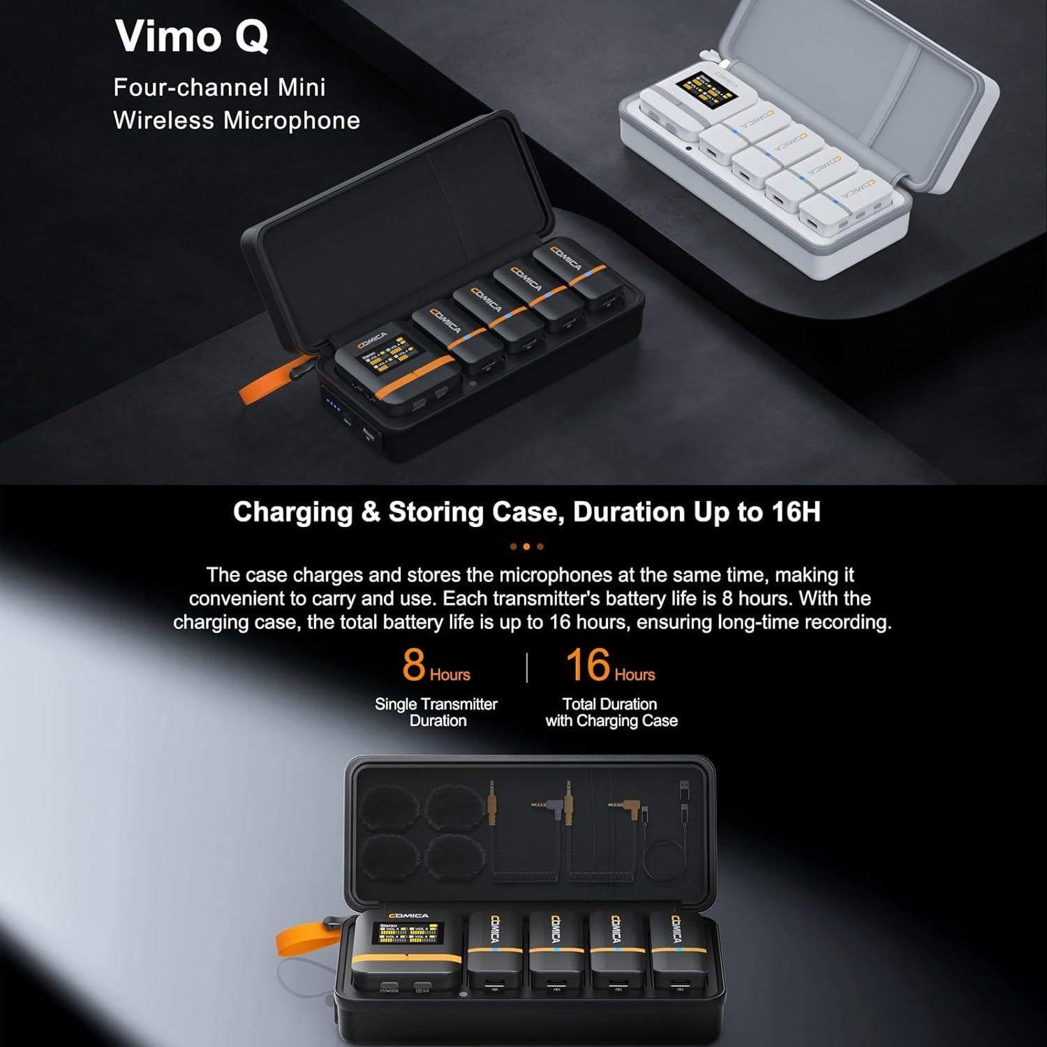 Micrófono Lavalier Inalámbrico COMICA Vimo Q 4 Canales 48kHz