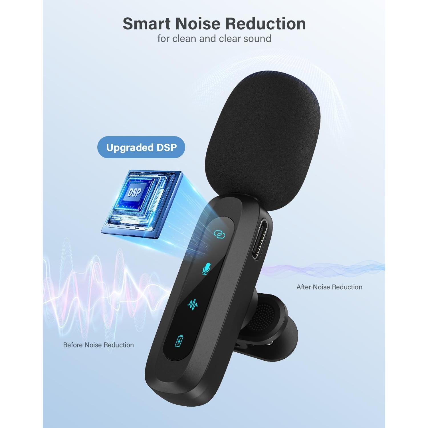 Micrófono Lavalier Inalámbrico WARM BOX J3 para iPhone y Android