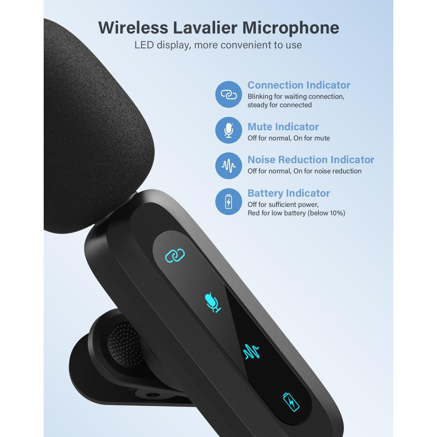 Micrófono Lavalier Inalámbrico WARM BOX J3 para iPhone y Android