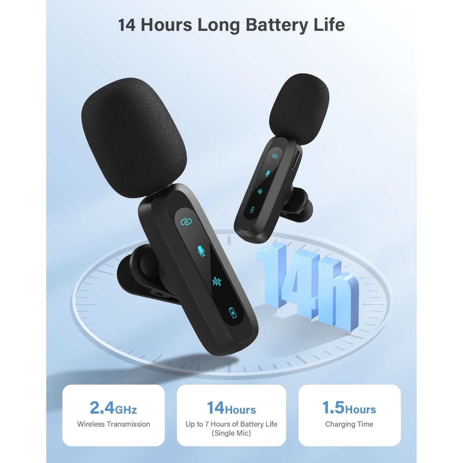 Micrófono Lavalier Inalámbrico WARM BOX J3 para iPhone y Android