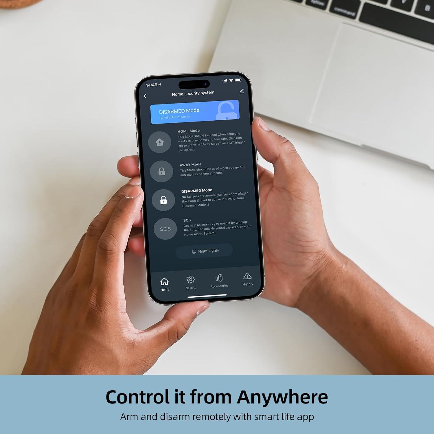 Sistema de Alarma WiFi GRSICO 9 Piezas Control Remoto