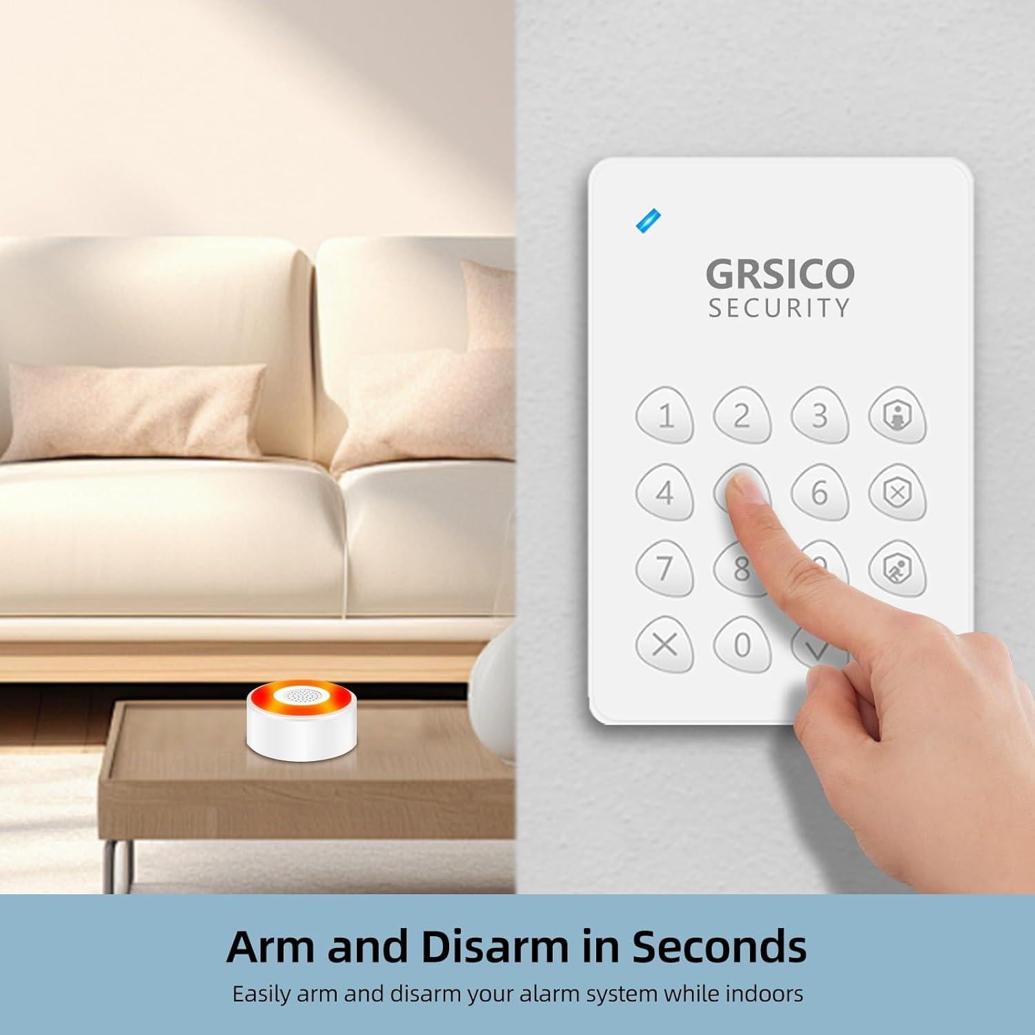 Sistema de Alarma WiFi GRSICO 9 Piezas Control Remoto