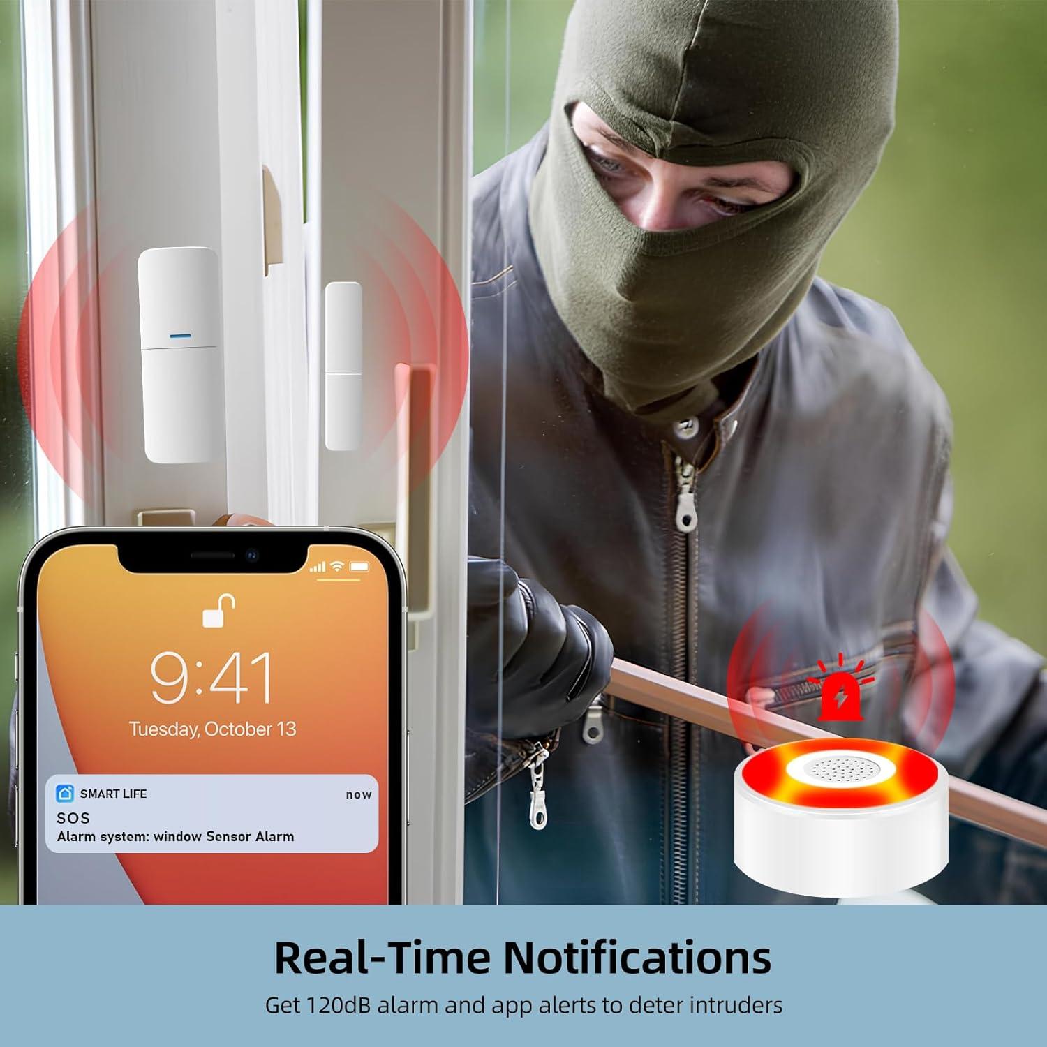 Sistema de Alarma WiFi GRSICO 9 Piezas Control Remoto
