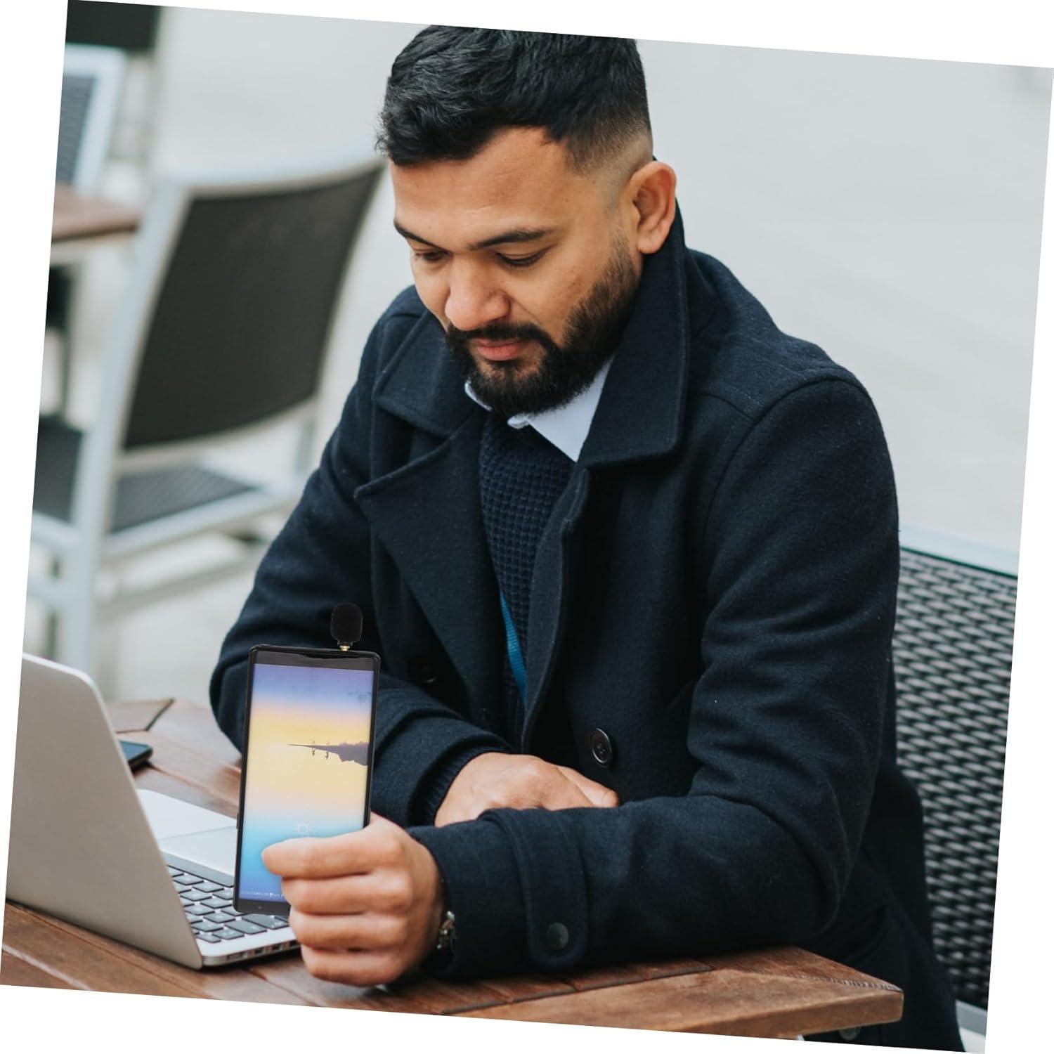 BESTonZON Handheld Streaming Microphone Mini Voice Recording for Live Singing Phone