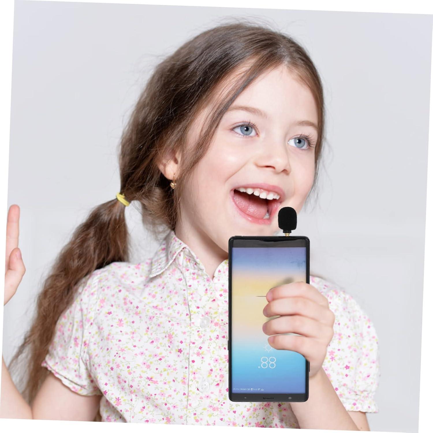 BESTonZON Handheld Streaming Microphone Mini Voice Recording for Live Singing Phone