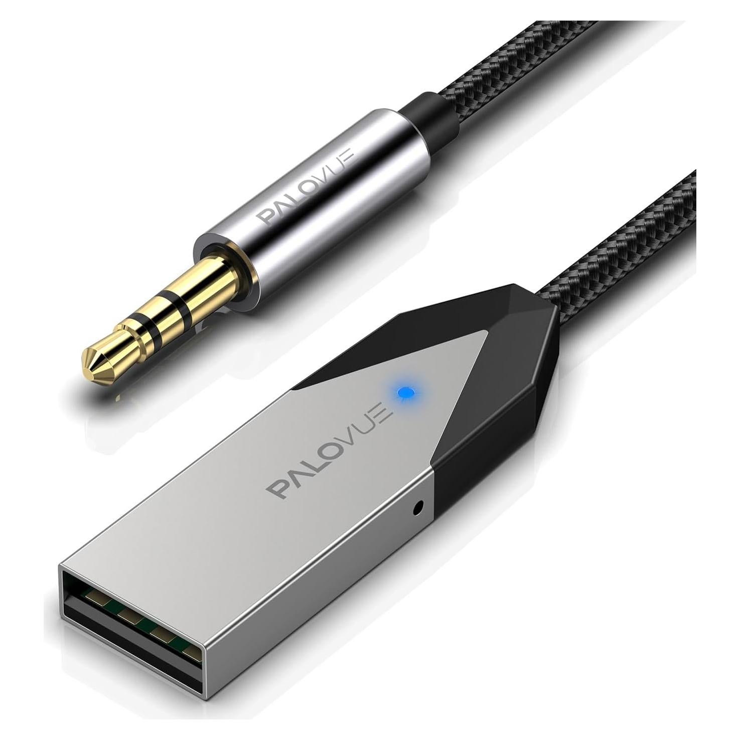 Adaptador Bluetooth PALOVUE para Coche y Casa, USB y 3.5mm