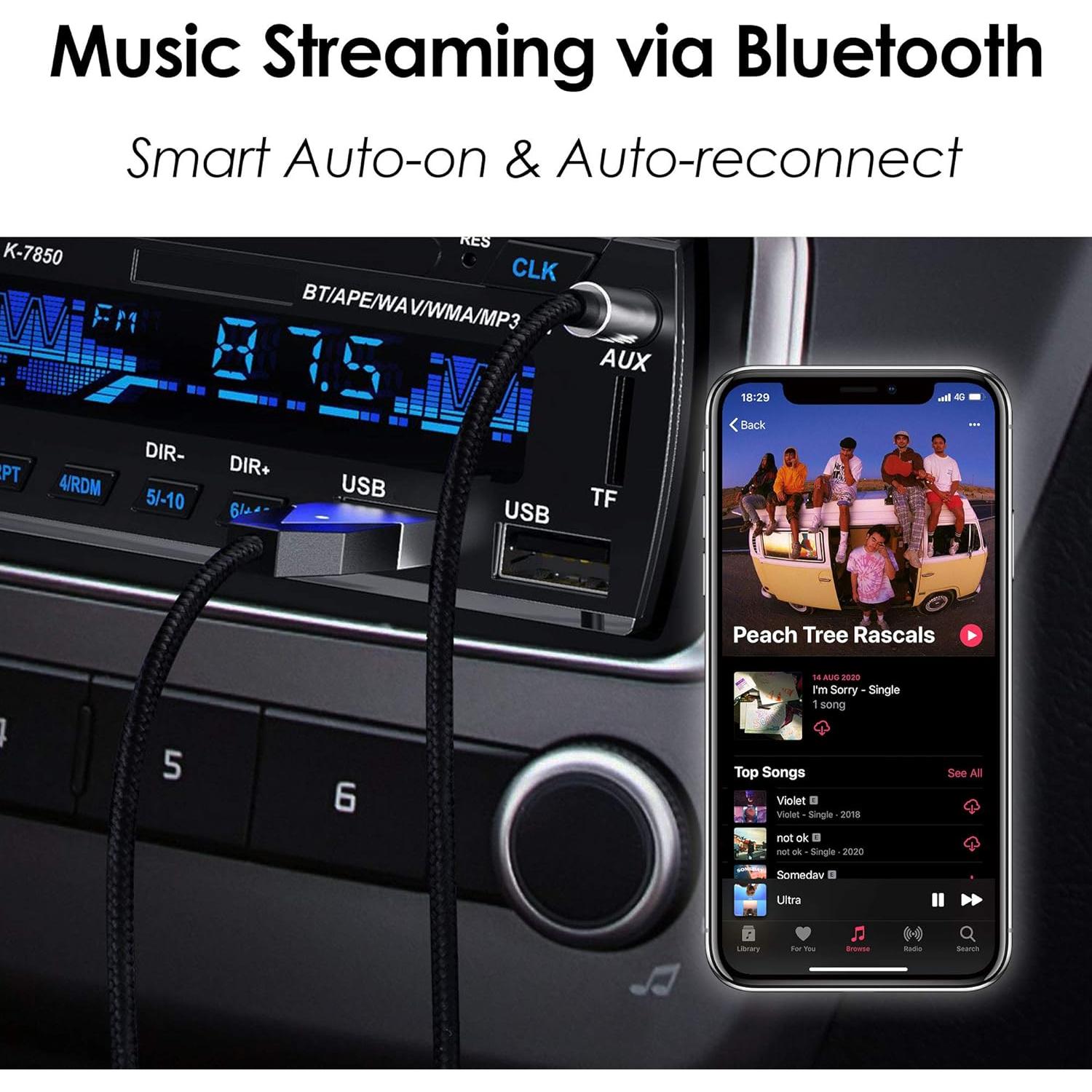 Adaptador Bluetooth PALOVUE para Coche y Casa, USB y 3.5mm