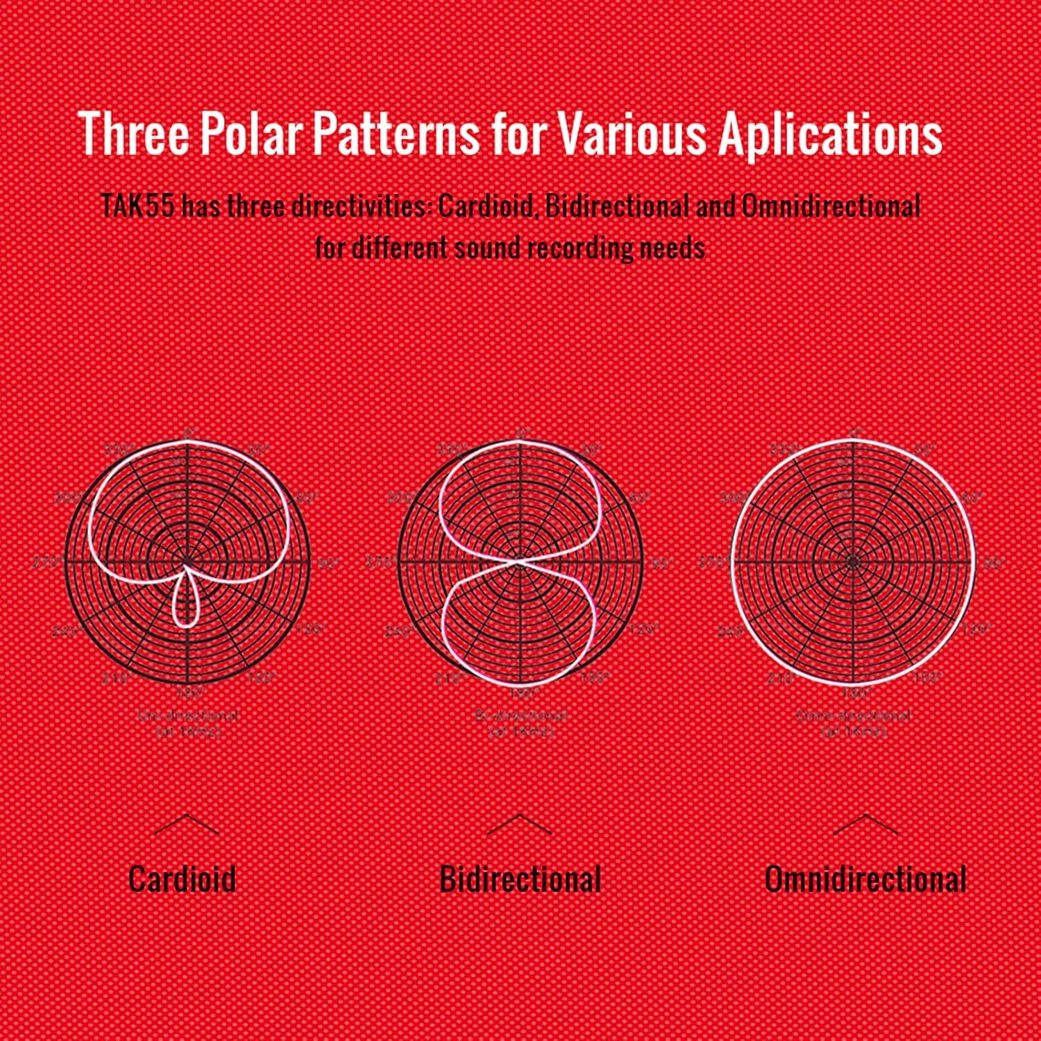 Micrófono de Condensador TAKSTAR TAK55 con Diafragma 34mm