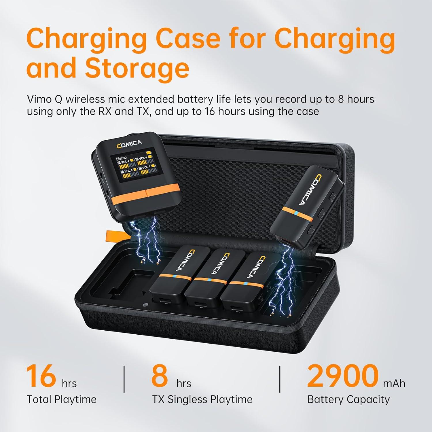 Micrófono Lavalier Inalámbrico Comica Vimo Q 4 Canales 200m