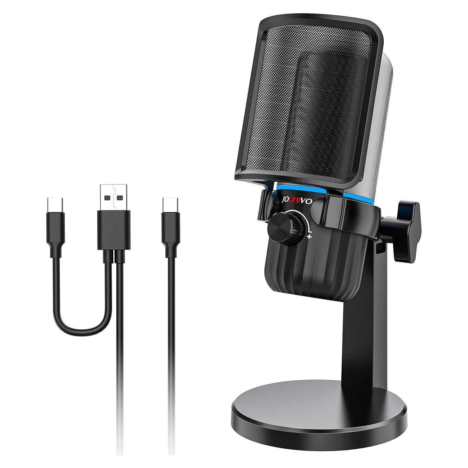 Micrófono USB JOUNIVO JV-908PRO para PC con Cancelación de Ruido