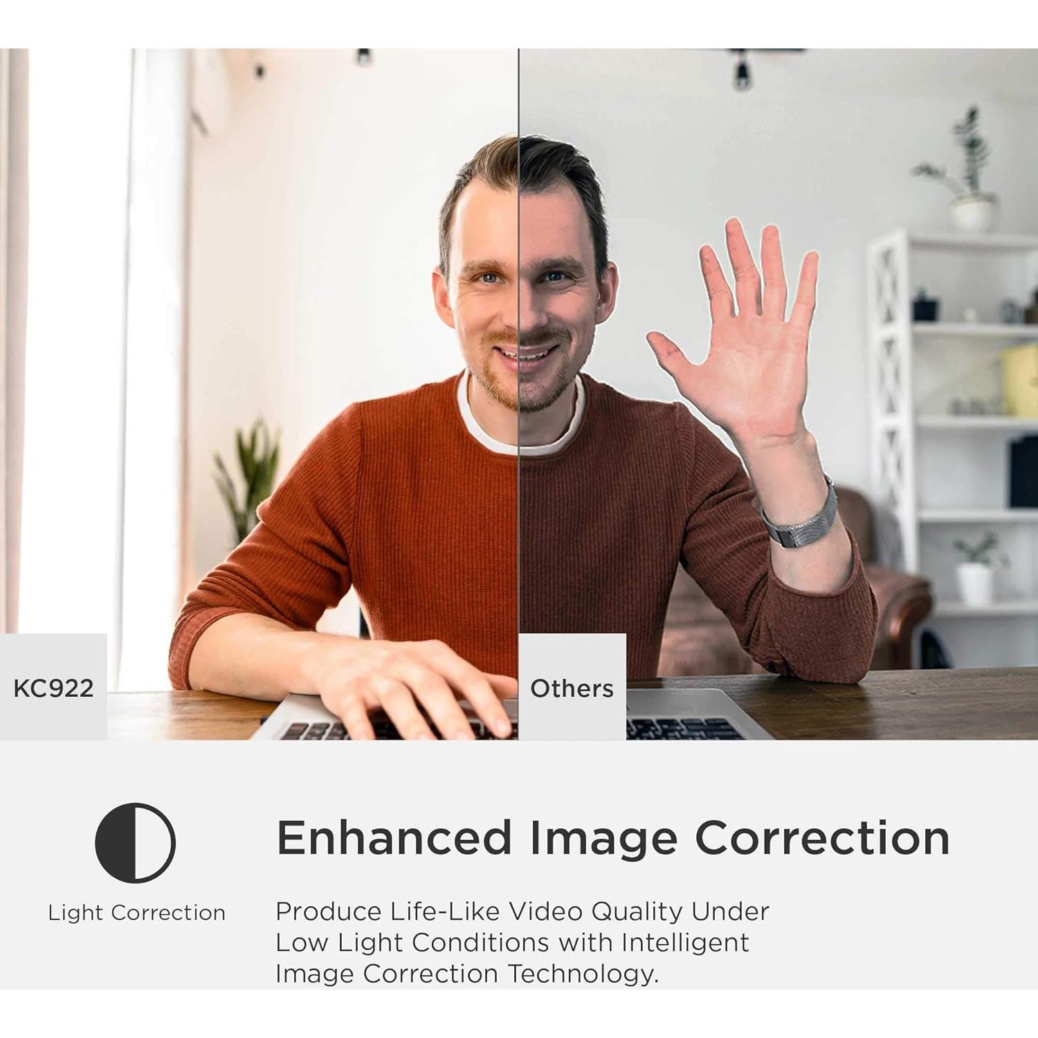 Cámara Web KOVOQ 1080p FHD con Enfoque Automático y Micrófono