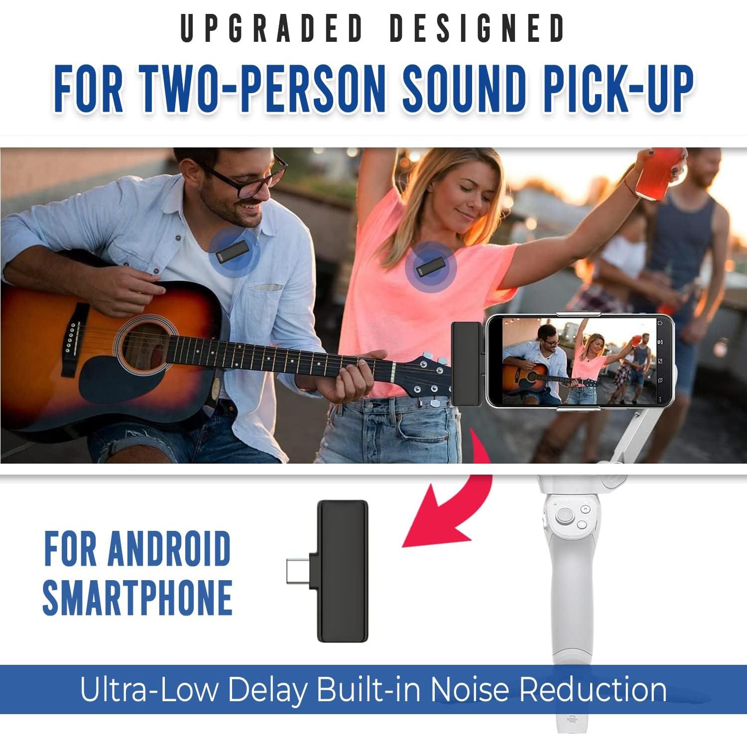 Micrófono Lavalier Inalámbrico Koune para Android con Estuche