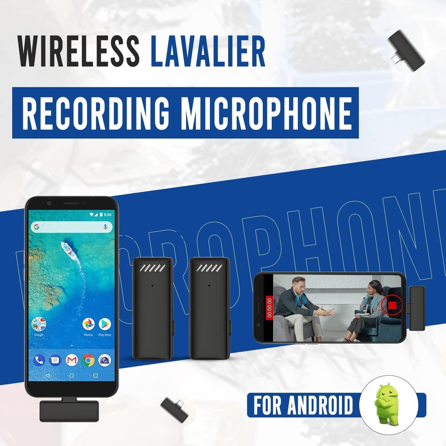 Micrófono Lavalier Inalámbrico Koune para Android con Estuche