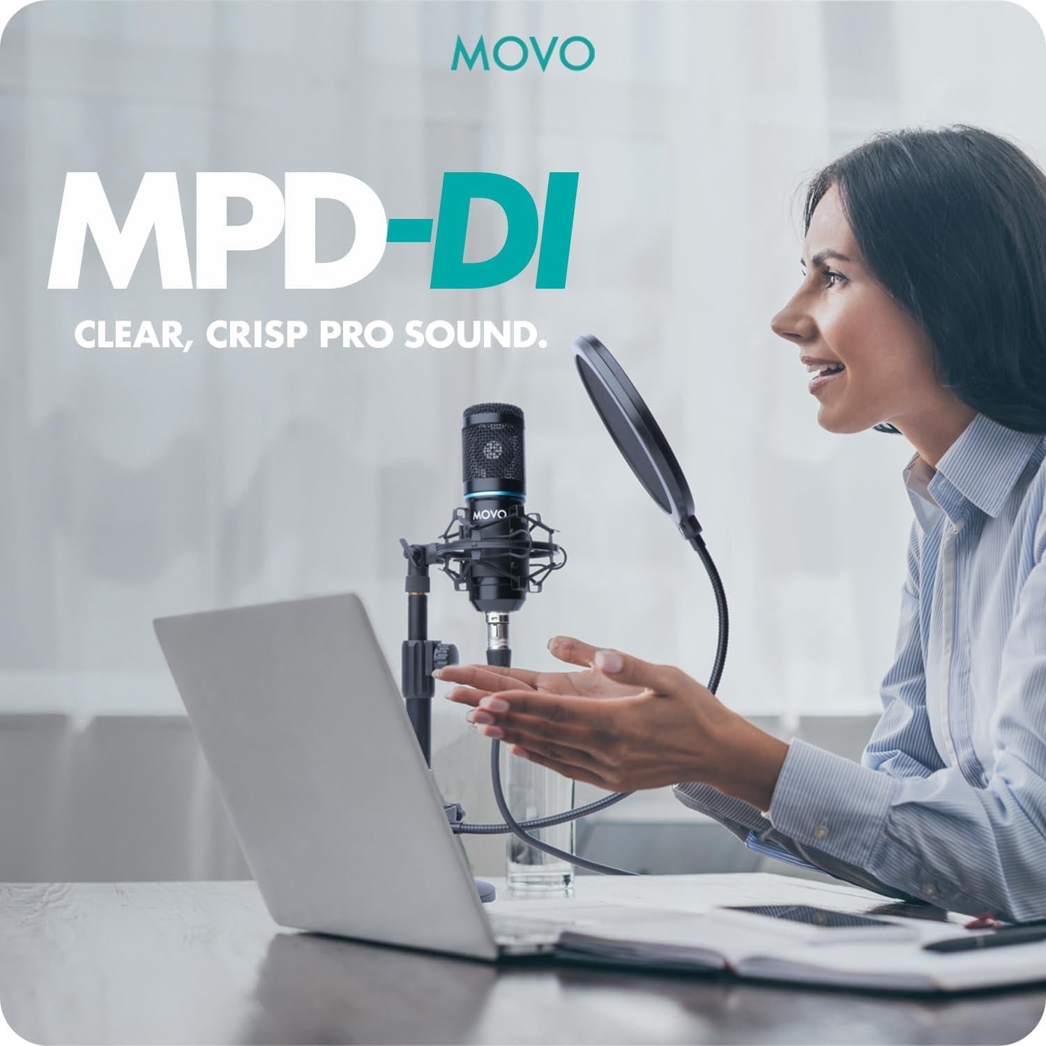Kit de Podcast Movo MPB-P - 2 Micrófonos Condensador y Soportes