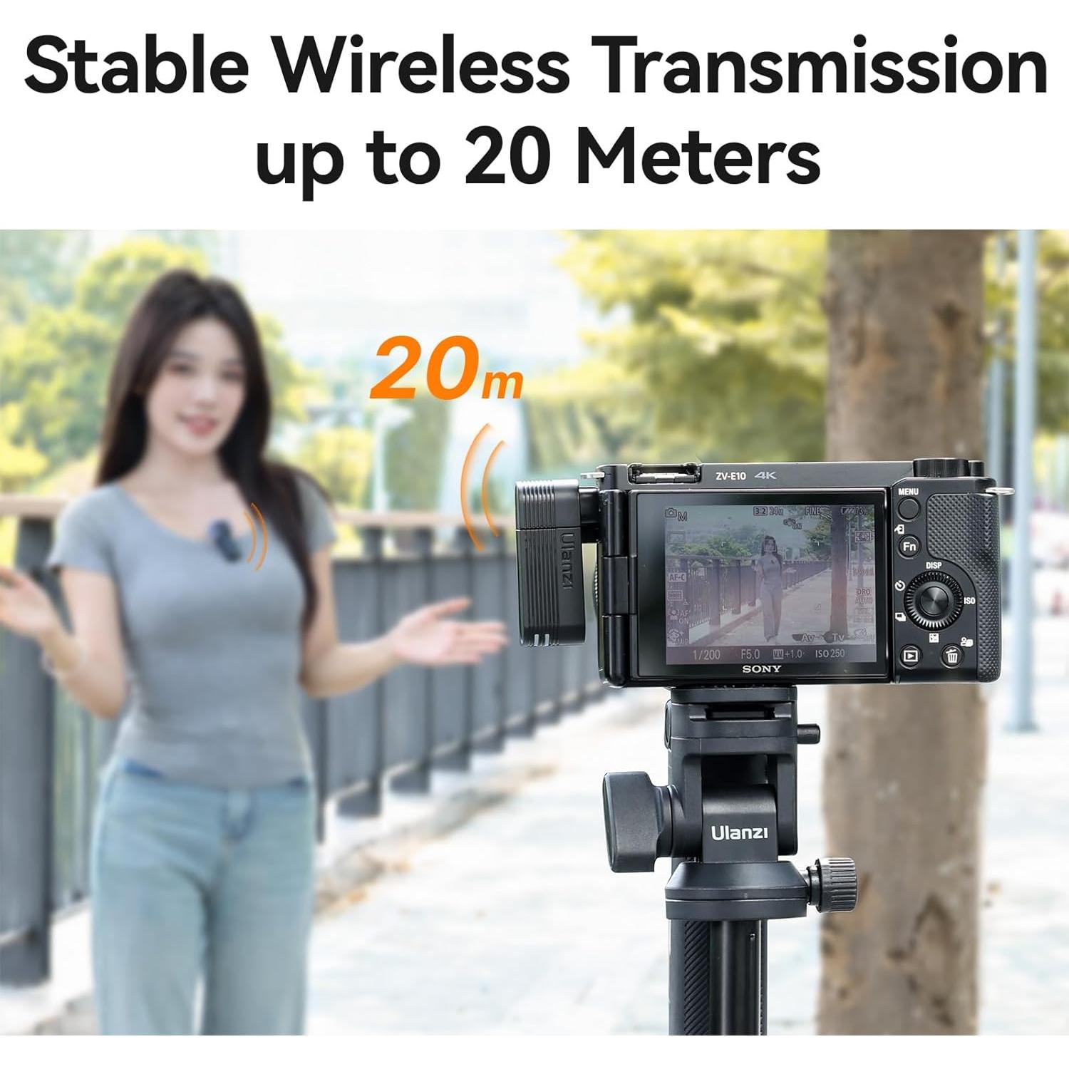 Micrófono Lavalier Inalámbrico ULANZI A100 con USB-C y 3.5mm