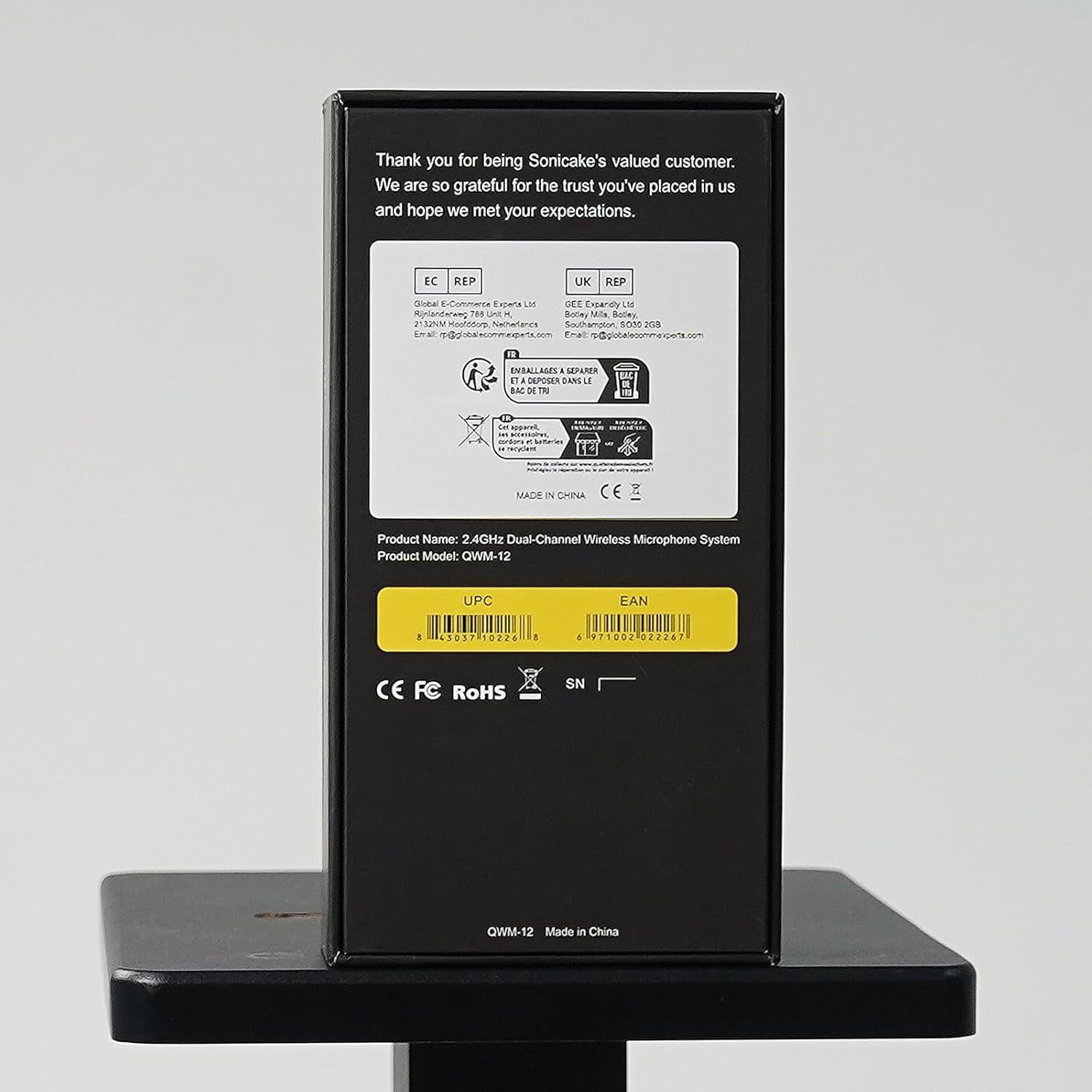 Micrófono Lavalier Inalámbrico SONICAKE QWM-12 50m 10h