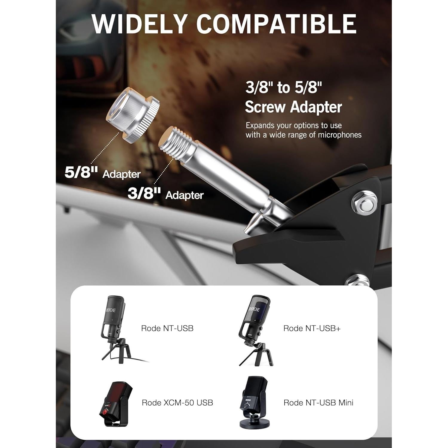 Brazo de Micrófono SUNMON para RODE NT-USB Mini - Soporte Ajustable