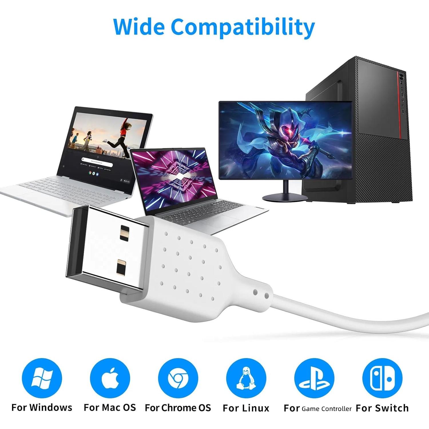 Auriculares USB AIAUXAI con Micrófono y Control de Audio Blanco