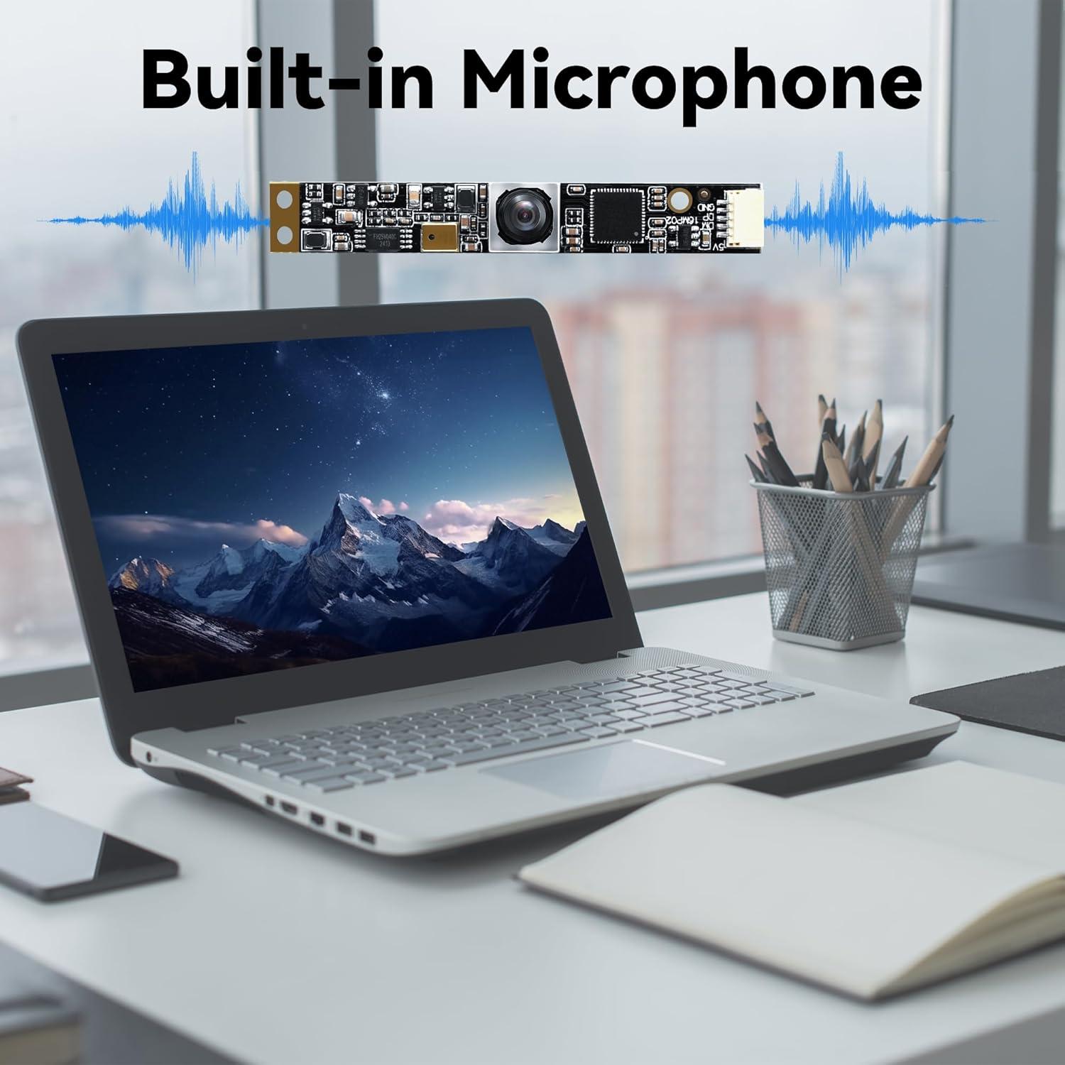 Cámara Web USB 16MP Hotpet con Autofoco y Micrófono Integrado