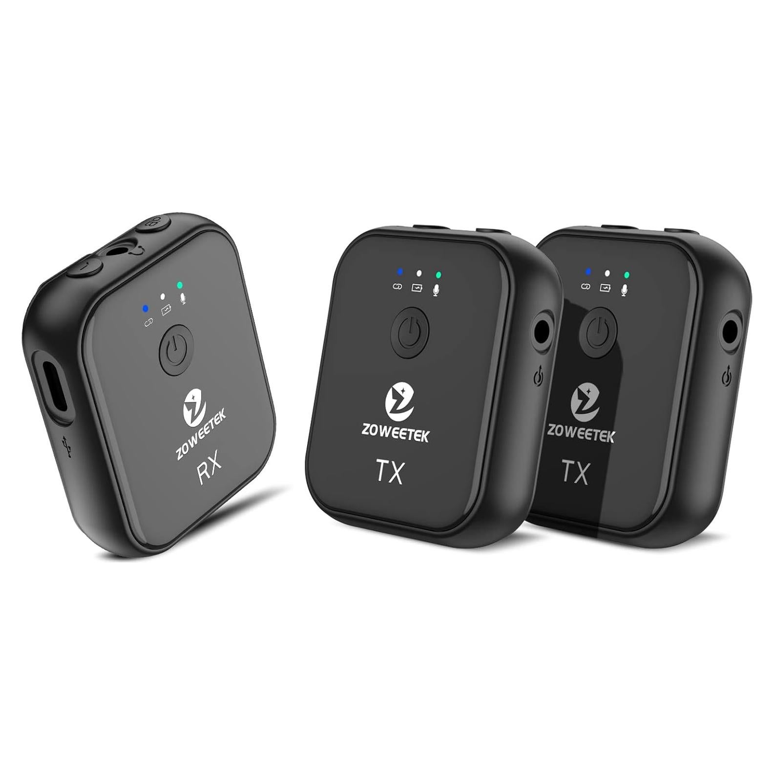 Micrófono Lavalier Inalámbrico ZOWEETEK Doble Canal 289g